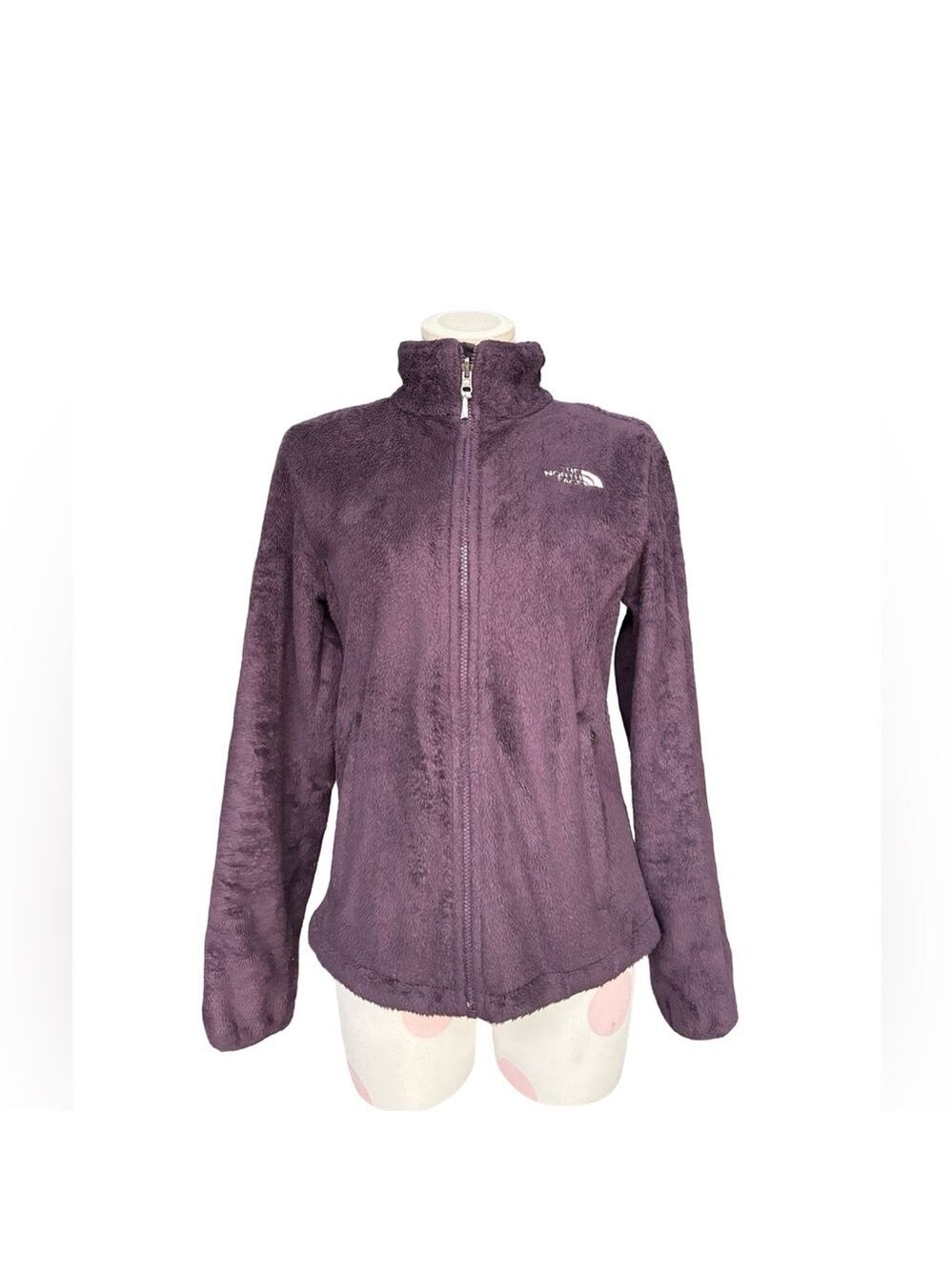 North Face teddy bear full zip fleece - purple - medium